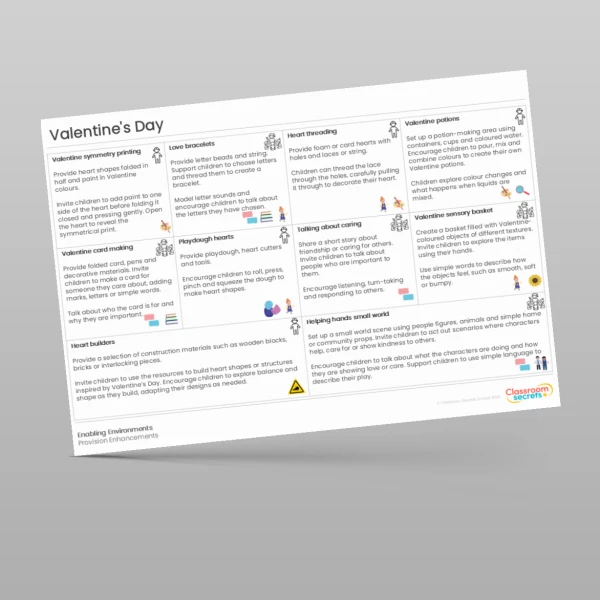 An image of the Valentine's Day Provision Enhancement Resource