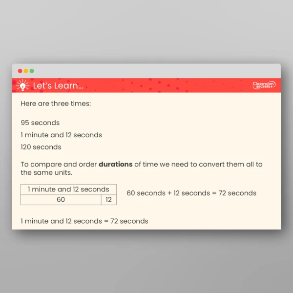 An image of the Solve Problems with Time Teaching PPT Resource