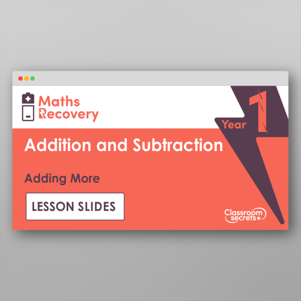 Year 1 Addition Add More Lesson Slides Resource | Classroom Secrets