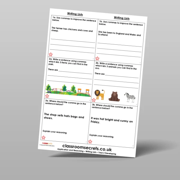 An image of the Writing Lists Application and Reasoning Resource