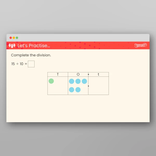 An image of the Divide a 2-Digit Number by 10 Teaching PPT Resource