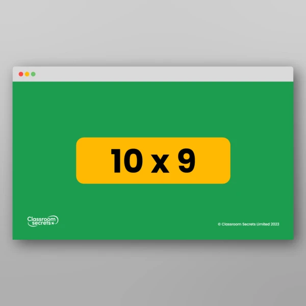 An image of the Times Tables Quiz Pack 9 Resource