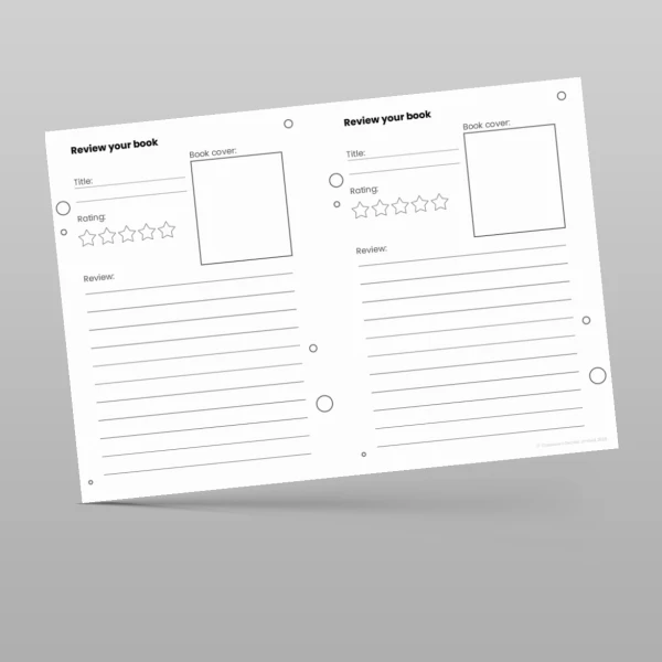 An image of the Book Review Template Resource