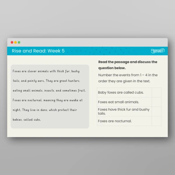 An image of the Rise and Read Set 3 Resource