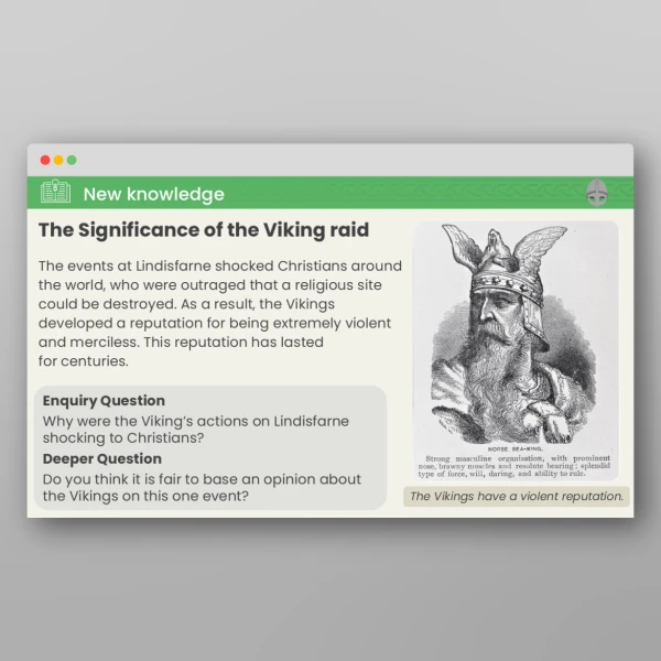 An image of the The Vikings What Happened at Lindisfarne? PPT Resource