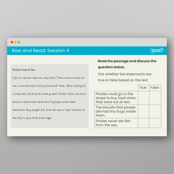 An image of the Rise and Read Pirates Resource