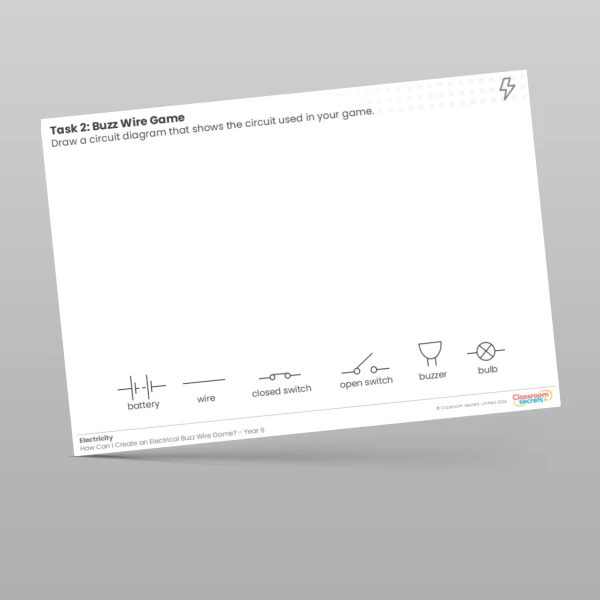 An image of the Lesson 4: Electrical Buzz Wire Game Worksheet Resource
