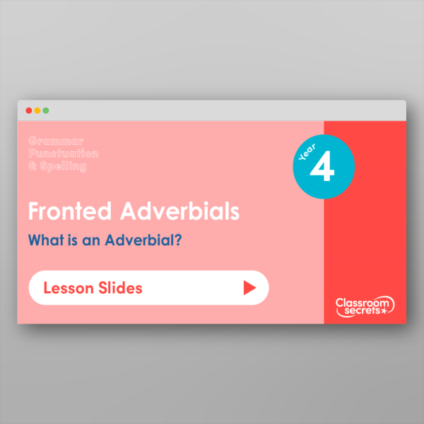Year 4 What Is An Adverbial Lesson Slides Resource | Classroom Secrets
