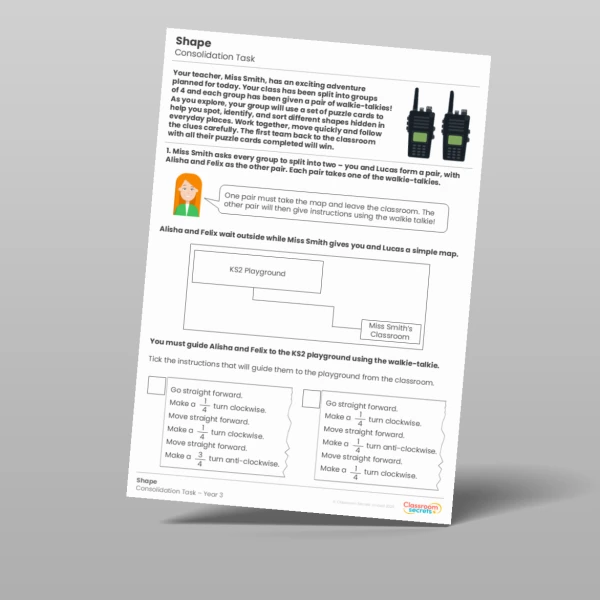An image of the Shape Consolidation Task Resource