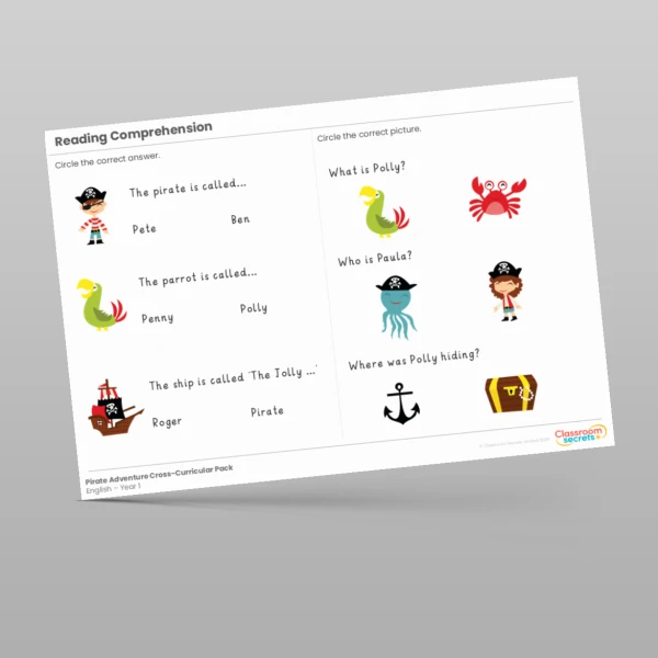 An image of the Pirate Adventure Cross-Curricular Pack Resource