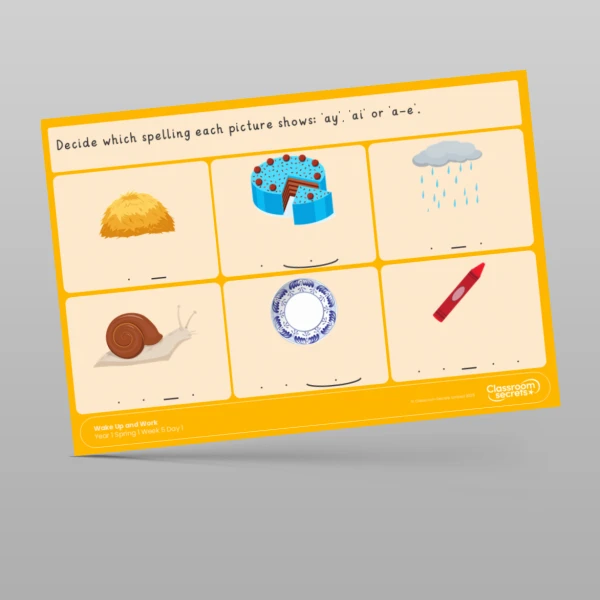 An image of the Spring 1 Week 5 Wake Up and Work Resource