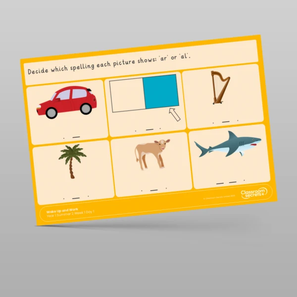 An image of the Summer 2 Week 1 Wake Up and Work Resource