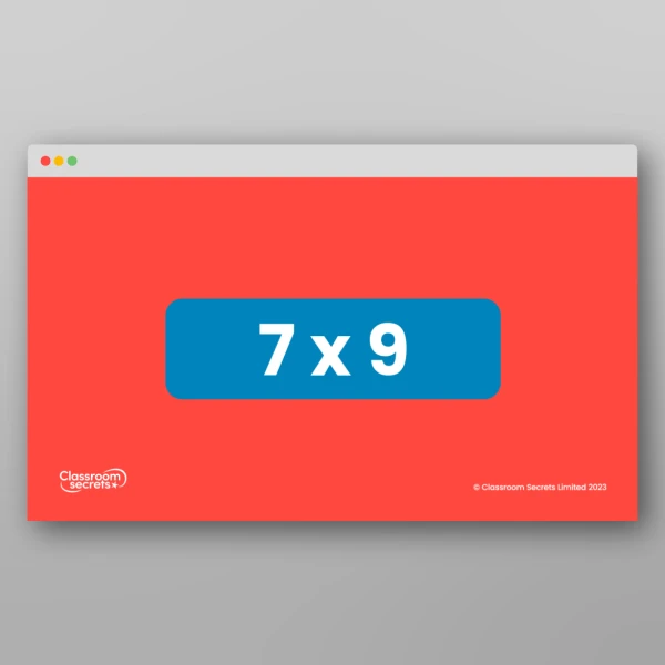 An image of the Times Tables Quiz Pack 9 Resource