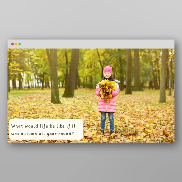 An image of the Autumn I Wonder Discussion Prompts Resource