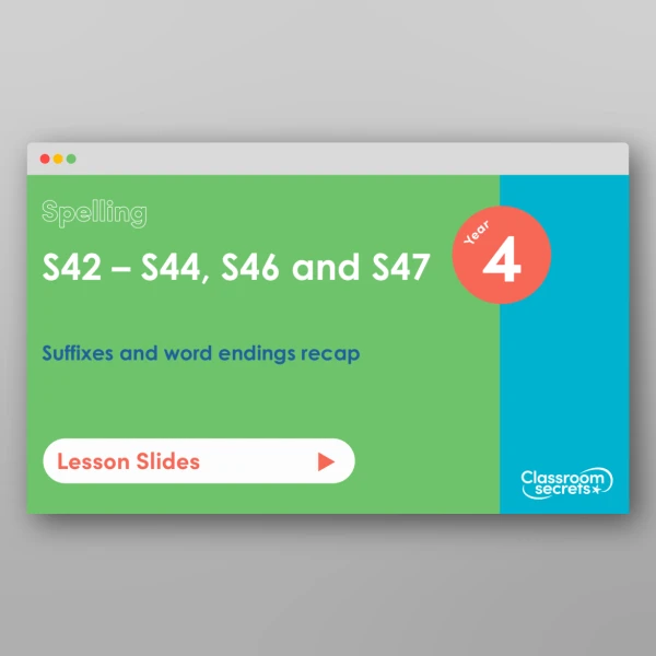An image of the Summer 2 Week 6 Spelling - S42 - S44, S46 and S47 - Suffixes and word endings recap Resource
