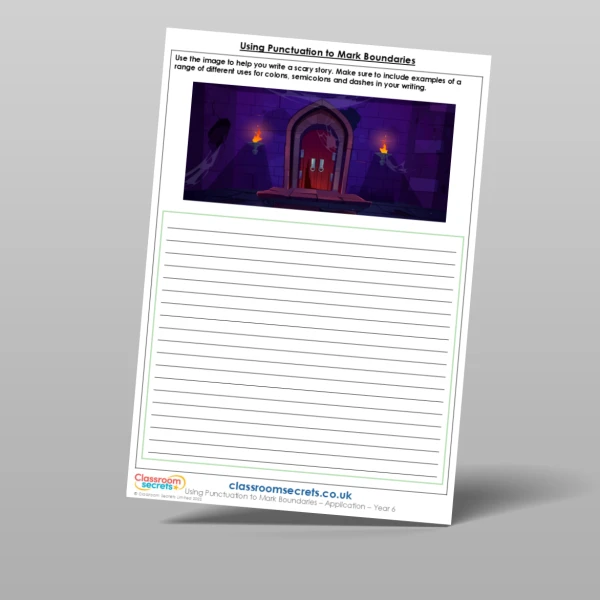 An image of the Using Punctuation to Mark Boundaries Application Resource
