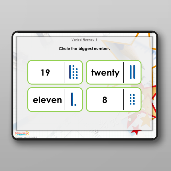 Year 1 Compare Numbers To 20 Modelling Ppt Resource | Classroom Secrets