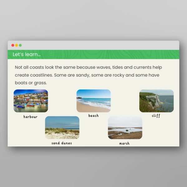 An image of the What is a Coast? Geography PPT Resource
