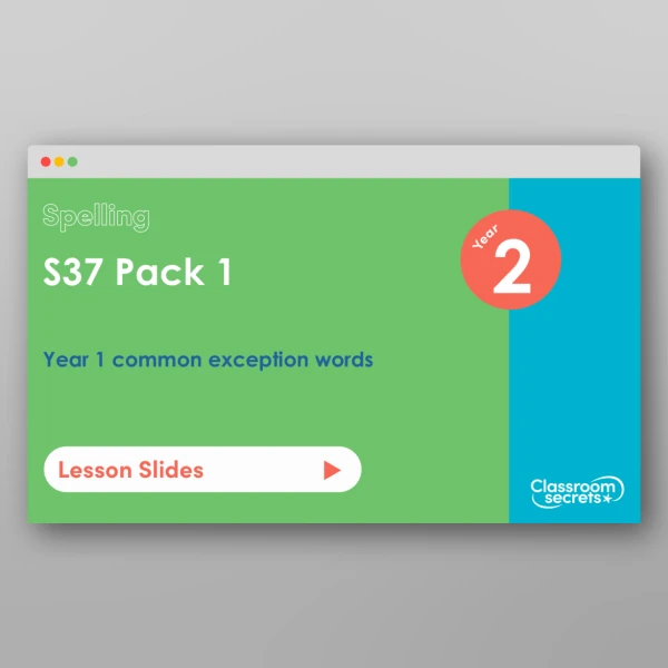 An image of the Autumn 1 Week 1 Spelling - S37 Pack 1 - Year 1 common exception words Resource