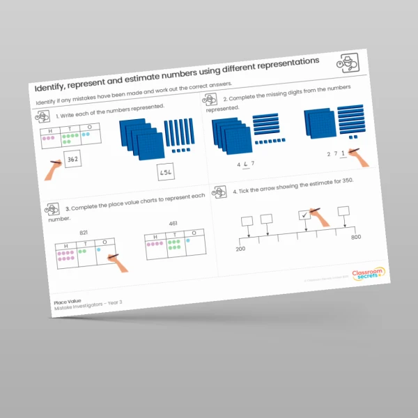 An image of the Place Value Mistake Investigators Resource