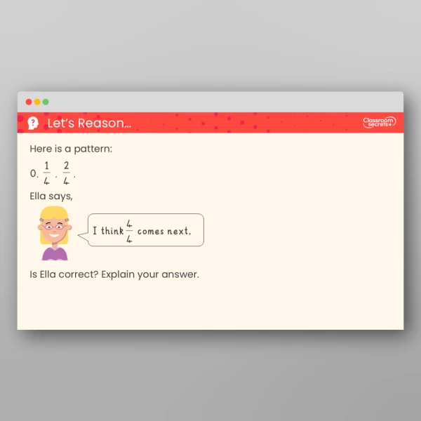 An image of the Count in Fractions up to a Whole Teaching PowerPoint Resource