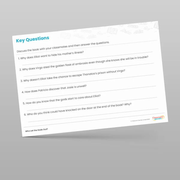 An image of the Who Let The Gods Out? Writing Unit Key Questions Resource