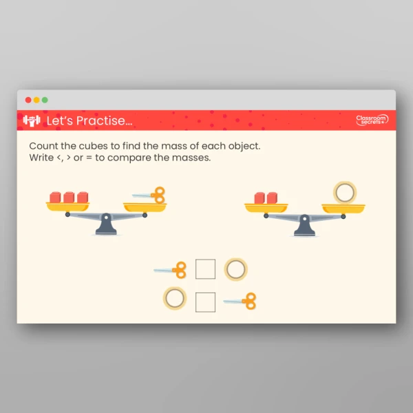 An image of the Free Compare Mass Teaching PPT Resource