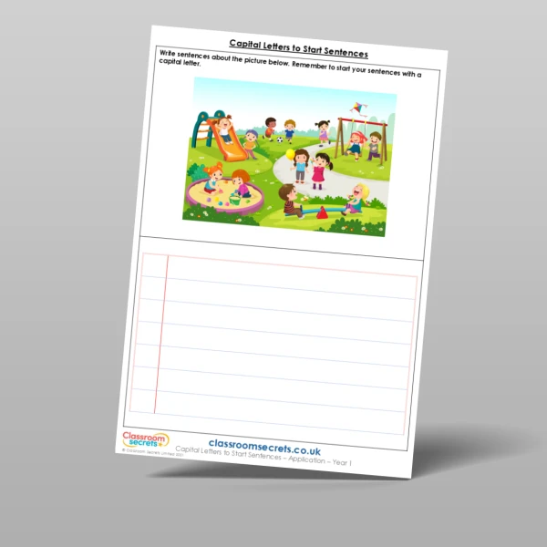 An image of the Capital Letters to Start Sentences Application Resource