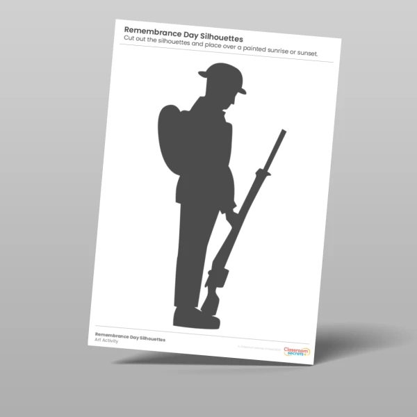 An image of the Remembrance Day Silhouettes Art Activity Resource