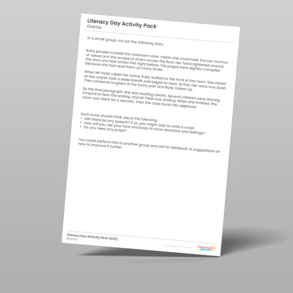 An image of the Literacy Day Activity Pack Resource