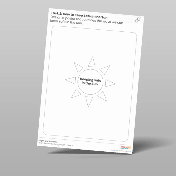 An image of the Lesson 2: How to Keep Safe in the Sun Worksheet Resource