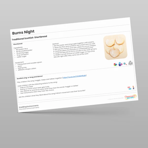 An image of the Burns Night Provision Enhancements Resource