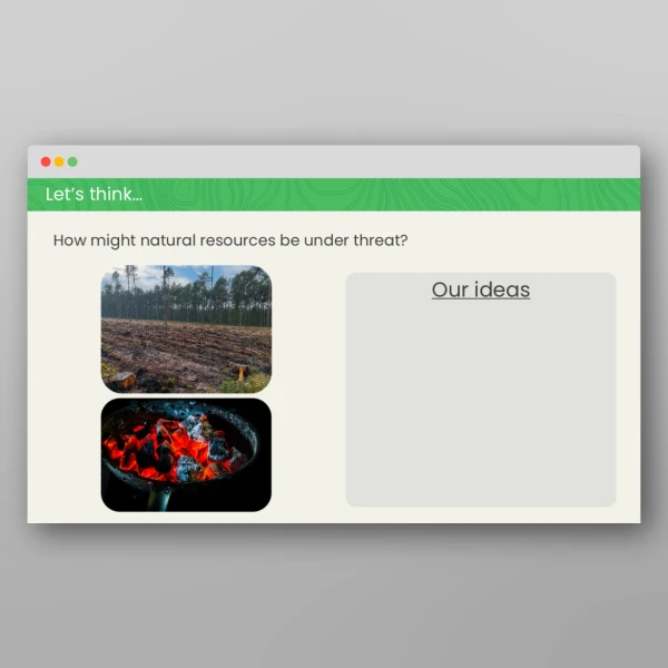 An image of the Are Natural Resources Under Threat? Geography PPT Resource