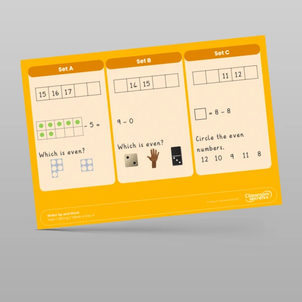 An image of the Spring 2 Week 4 Wake Up and Work Resource