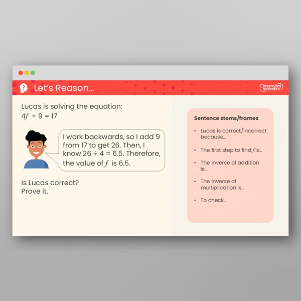 An image of the Solve 2-Step Equations Teaching PPT Resource