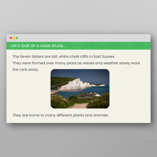 An image of the Beaches and Cliffs Geography PPT Resource