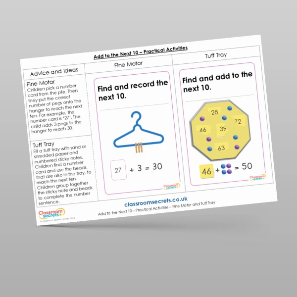 An image of the Add to the Next 10 Practical Activities Resource