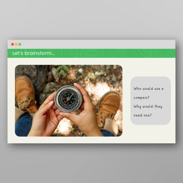 An image of the Using a Compass Geography Fieldwork PPT Resource