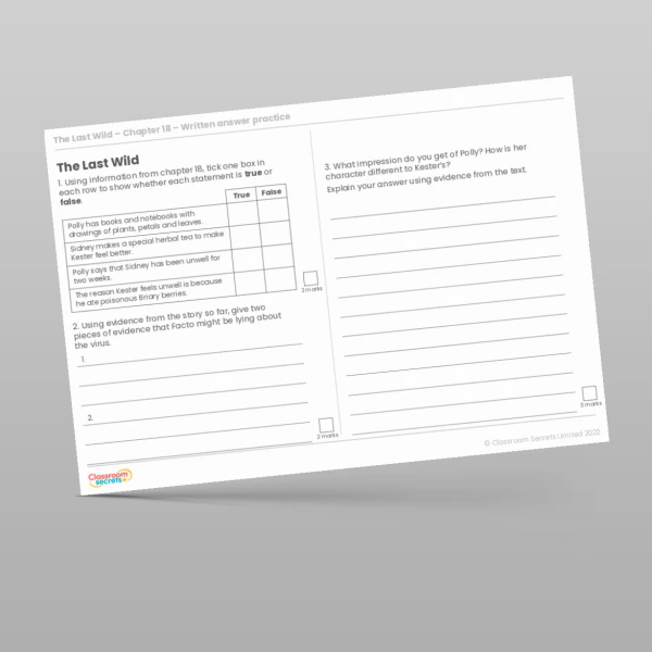 An image of the Reading Skills - The Last Wild - Chapter 18 Resource