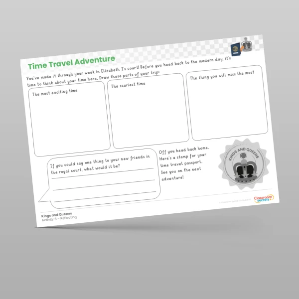An image of the Time Travel Adventure - Kings and Queens Resource