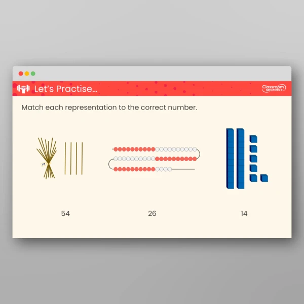 An image of the Free Represent Numbers to 100 Teaching PPT Resource