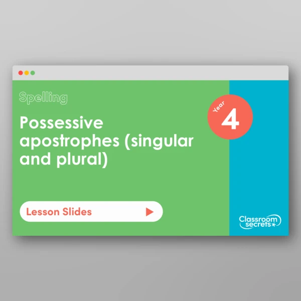 An image of the Summer 1 Week 5 Spelling - Possessive apostrophes (singular and plural) Resource