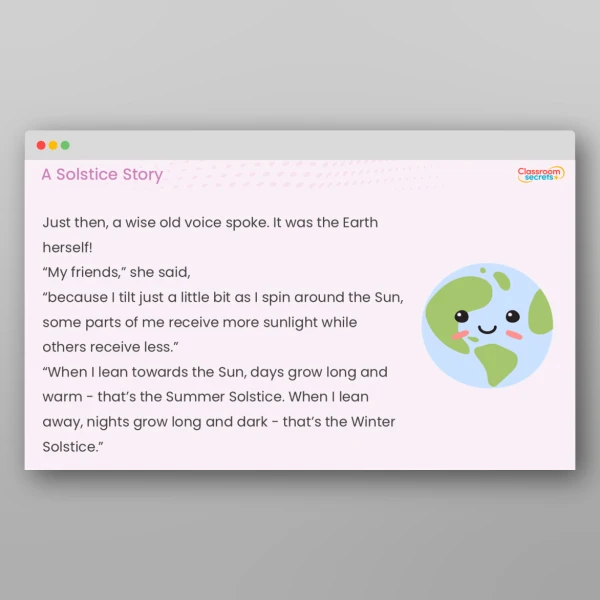 An image of the Whole School Assembly A Solstice Story Resource