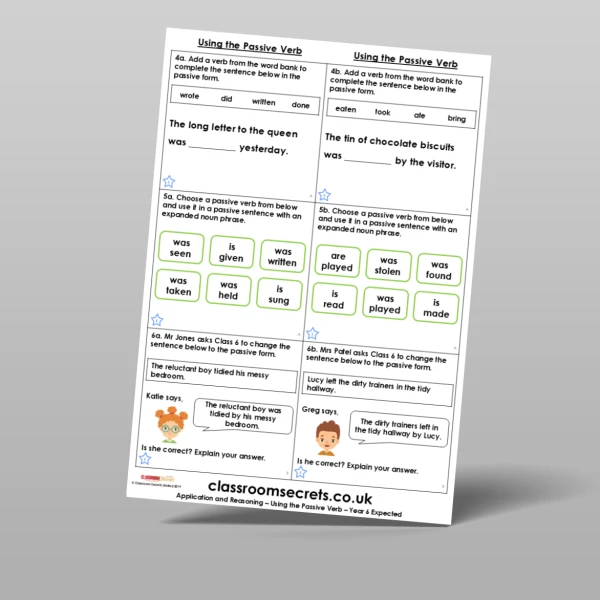 An image of the Using the Passive Verb Application and Reasoning Resource