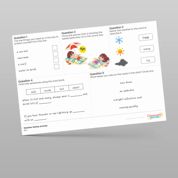 An image of the Weather Safety Activity Resource