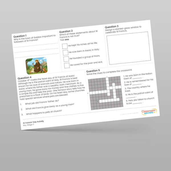 An image of the St Francis' Day Activity Resource