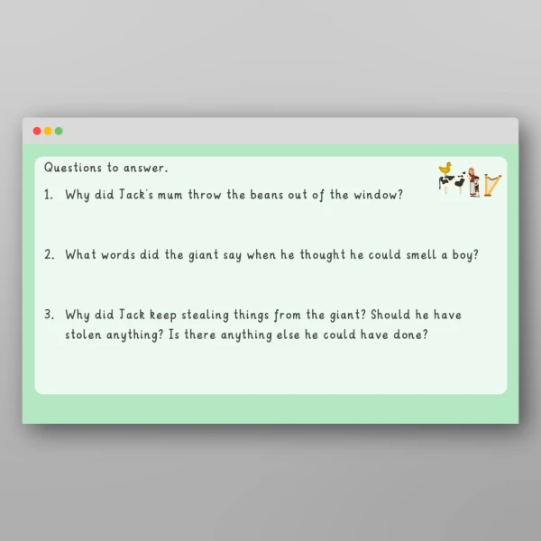 An image of the Jack and the Beanstalk Story ebook Resource