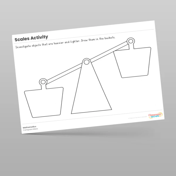 An image of the Compare Mass Scales Activity Resource