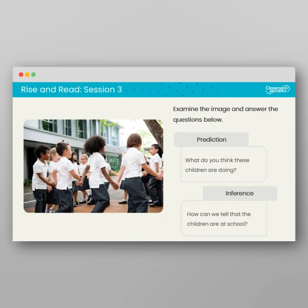 An image of the Rise and Read First Day Back at School Resource