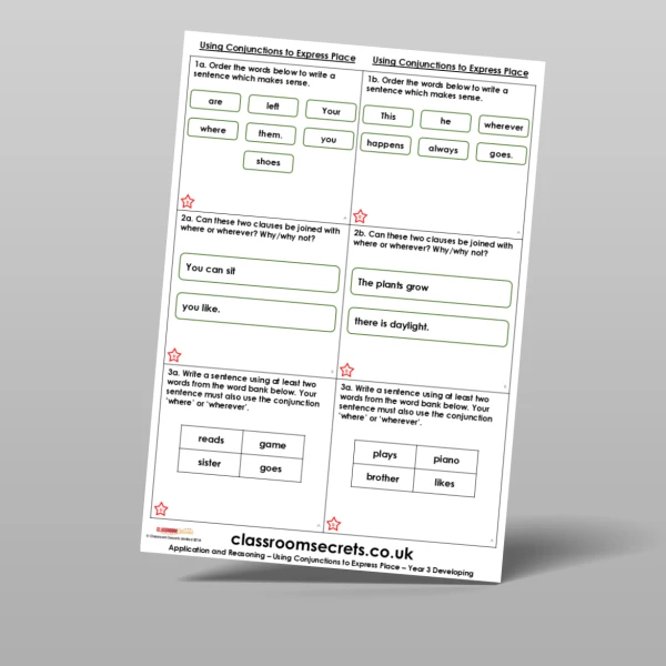 An image of the Using Conjunctions to Express Place Application and Reasoning Resource